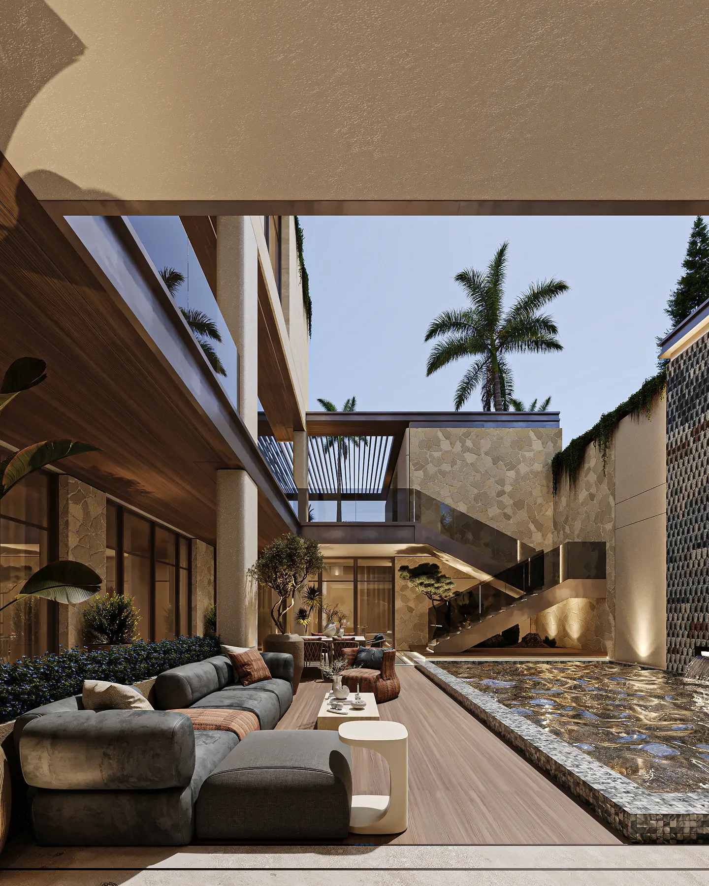 Al Malqa Villa: Courtyard, view 2 of 3