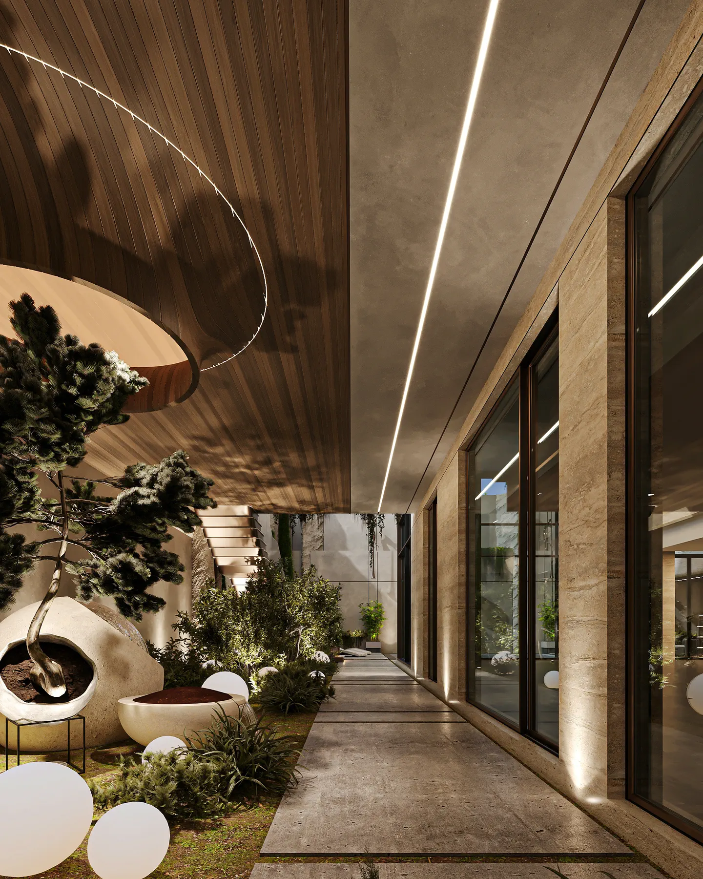 Qairawan Residences: Garden Walkway