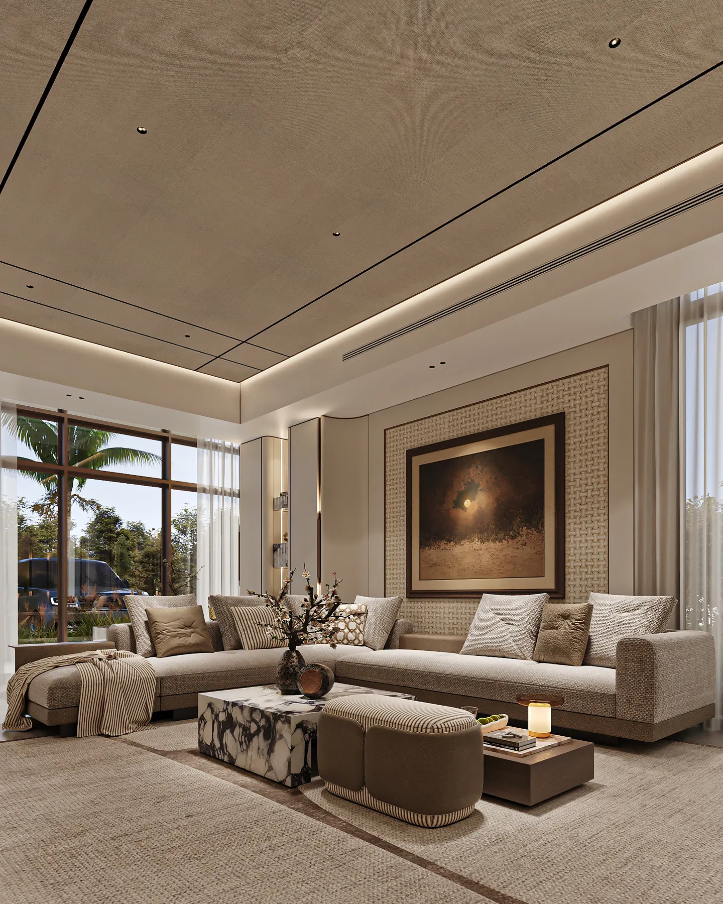 The Narjis Residence: Living Room, view 3 of 4