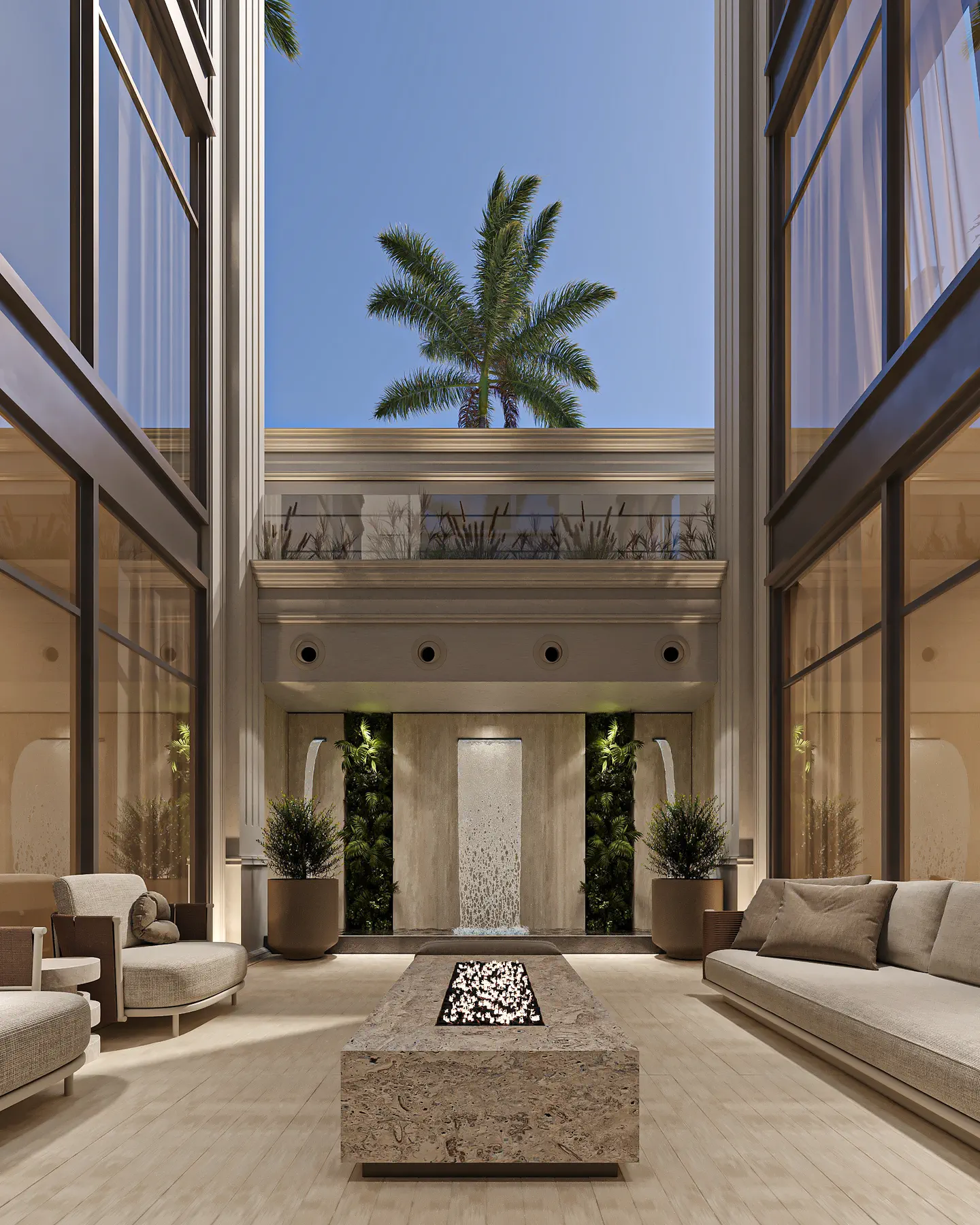 Rashid Residences: Courtyard, view 1 of 2