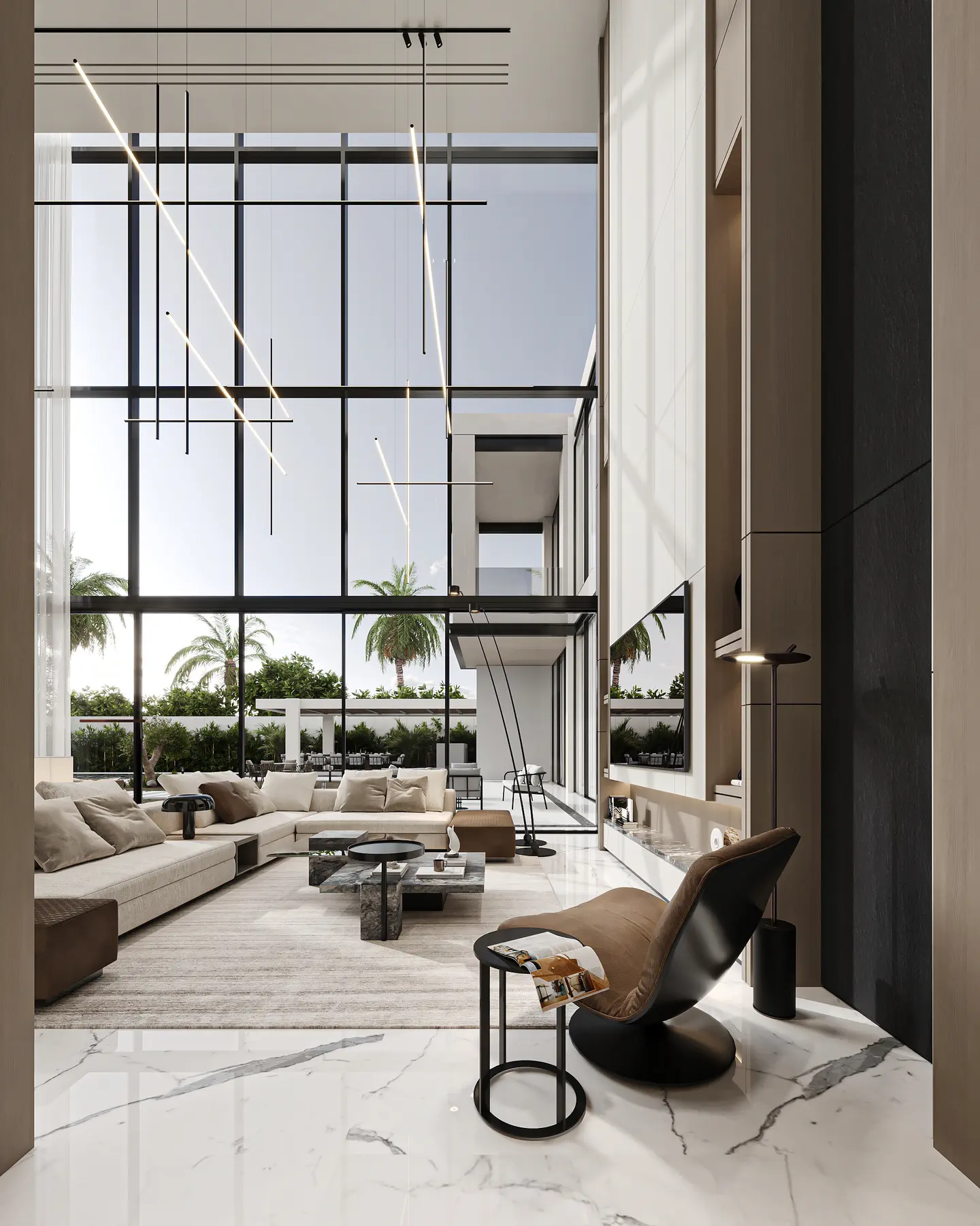 Dubai Hills Villa: Living Room, view 1 of 2