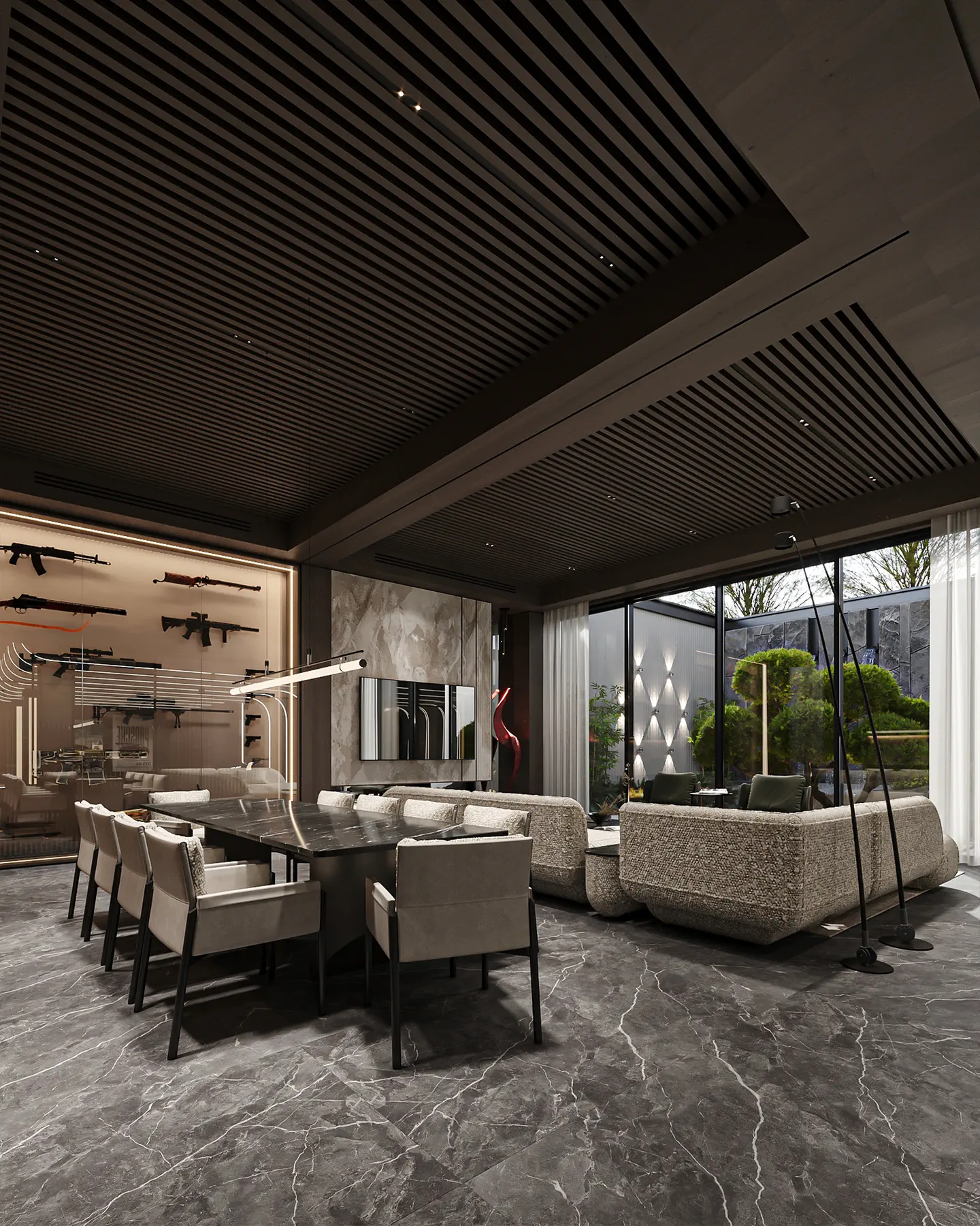 Al-Kthiri Residence: Majlis & Fireplace Lounge, view 1 of 2