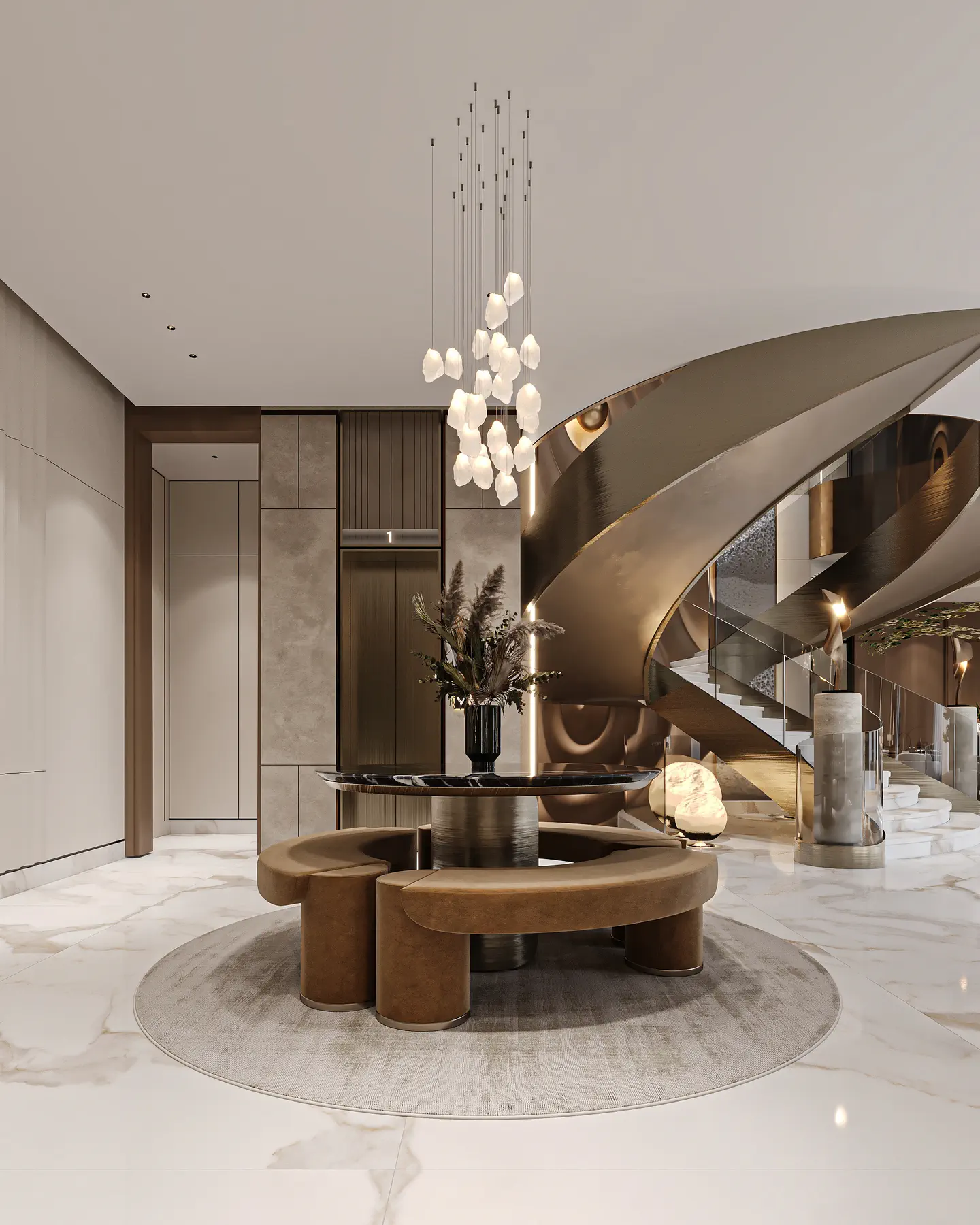 The Rakan Residence: Entrance & Stair Hall