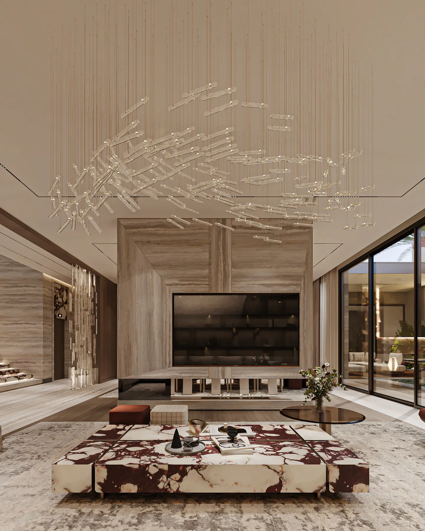 The Qairawan Villa: Living Room, view 1 of 3