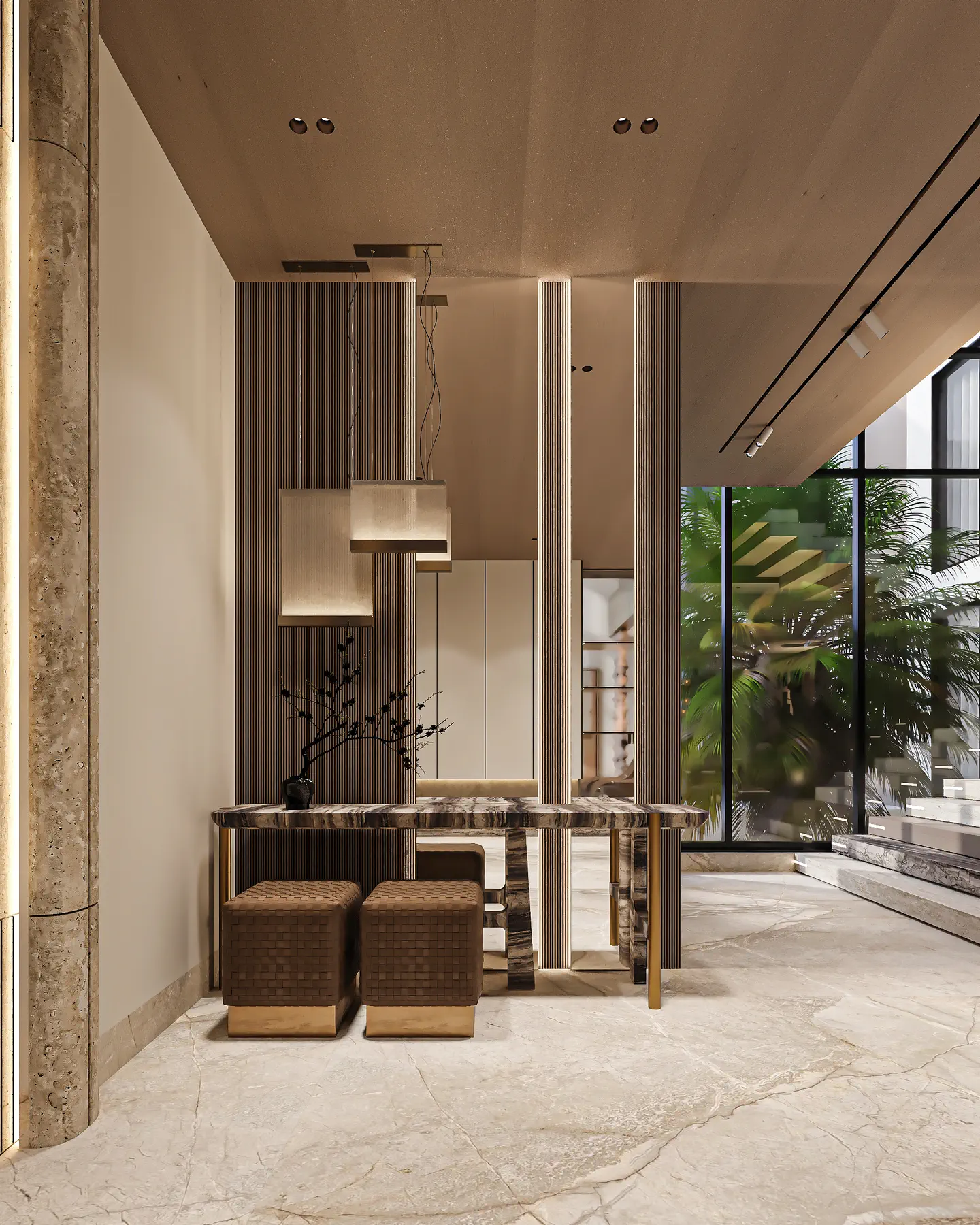 Nawaf Residence: Entrance Console