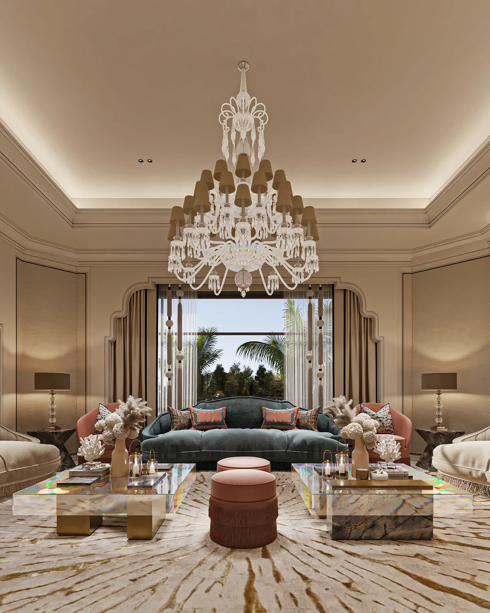 Al-Muroj Villa: interior design, Riyadh, KSA