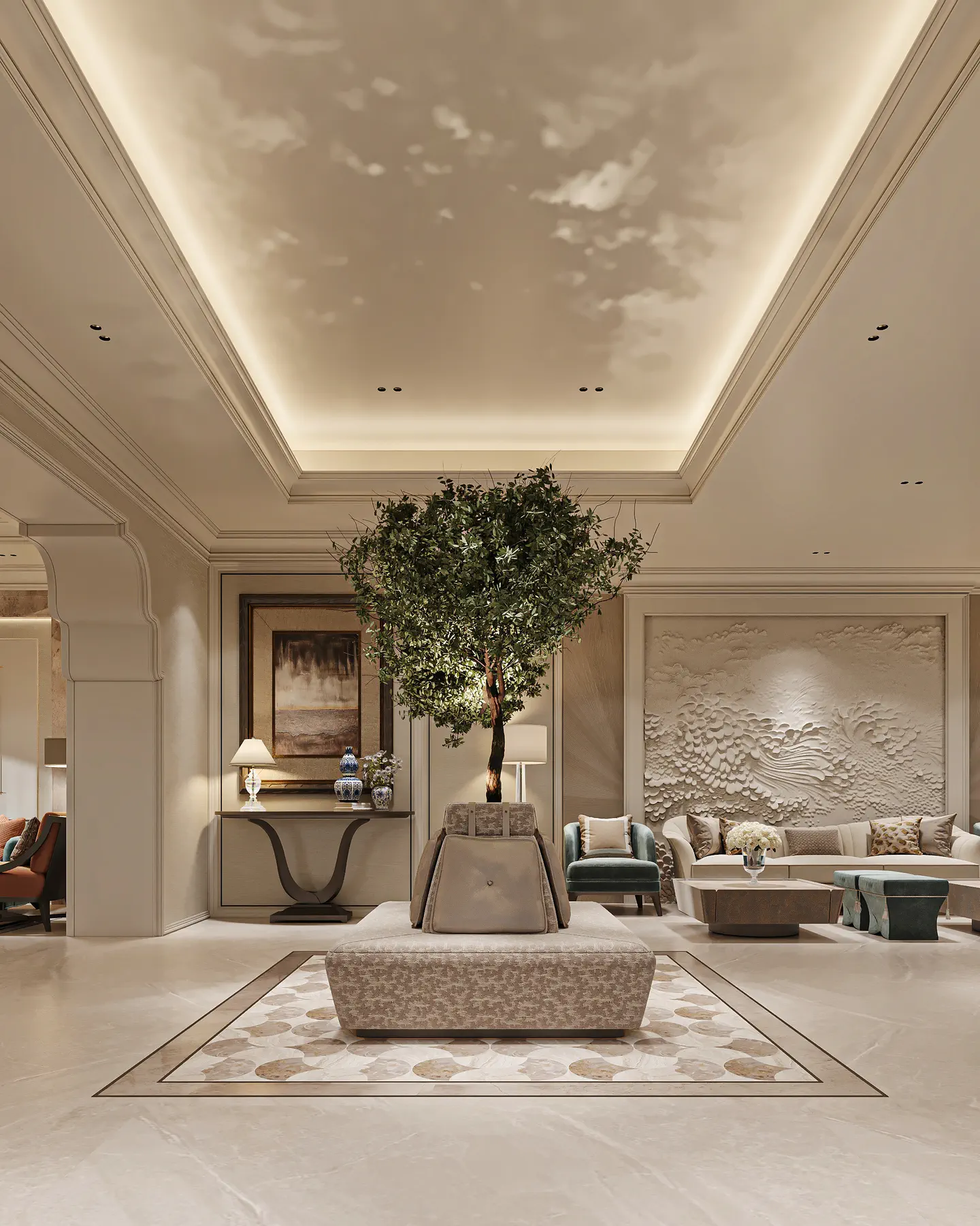 Al-Muroj Villa: Entrance & Foyer, view 1 of 2