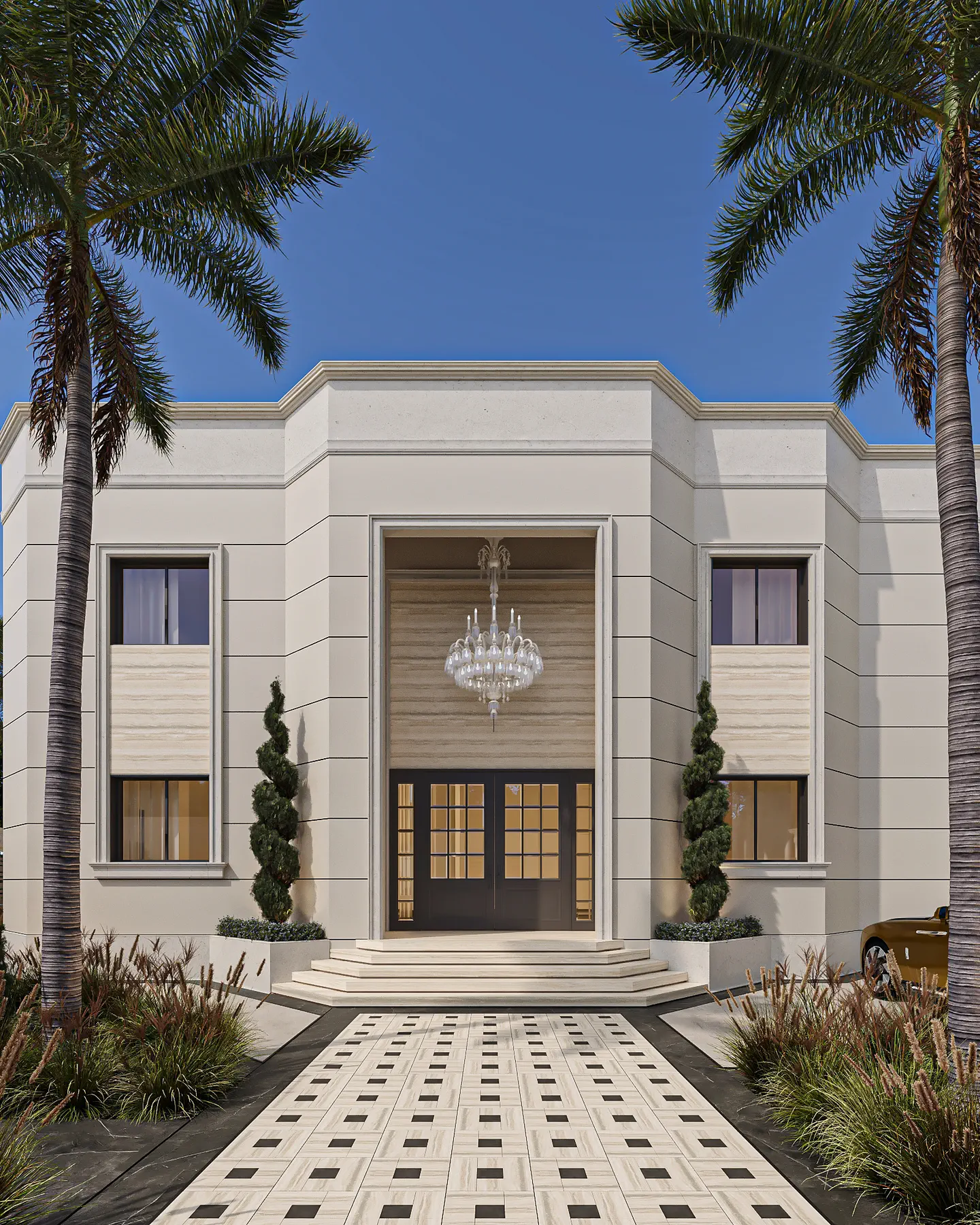 Al-Muroj Villa: Front Facade, view 1 of 2