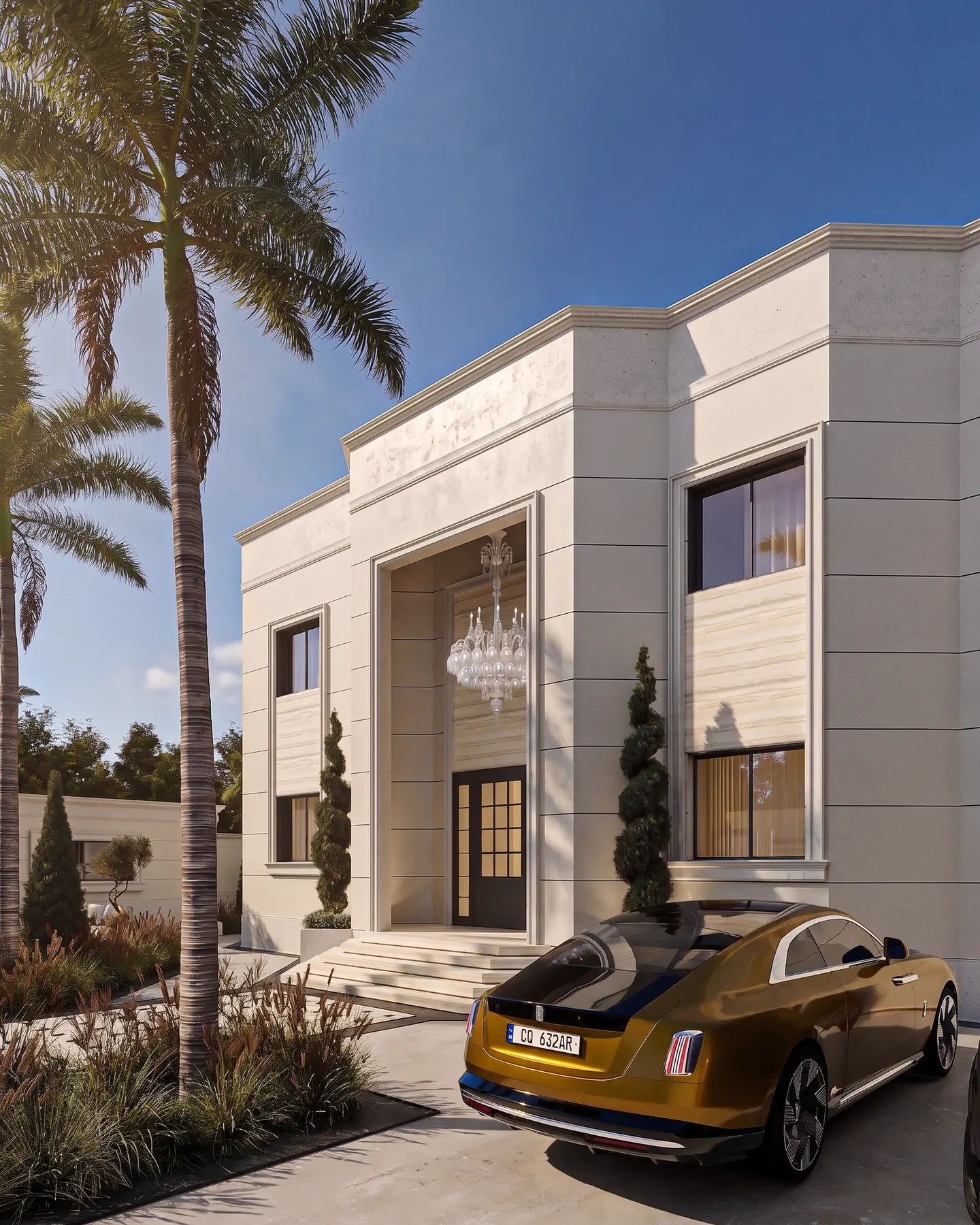 Al-Muroj Villa: Front Facade, view 2 of 2