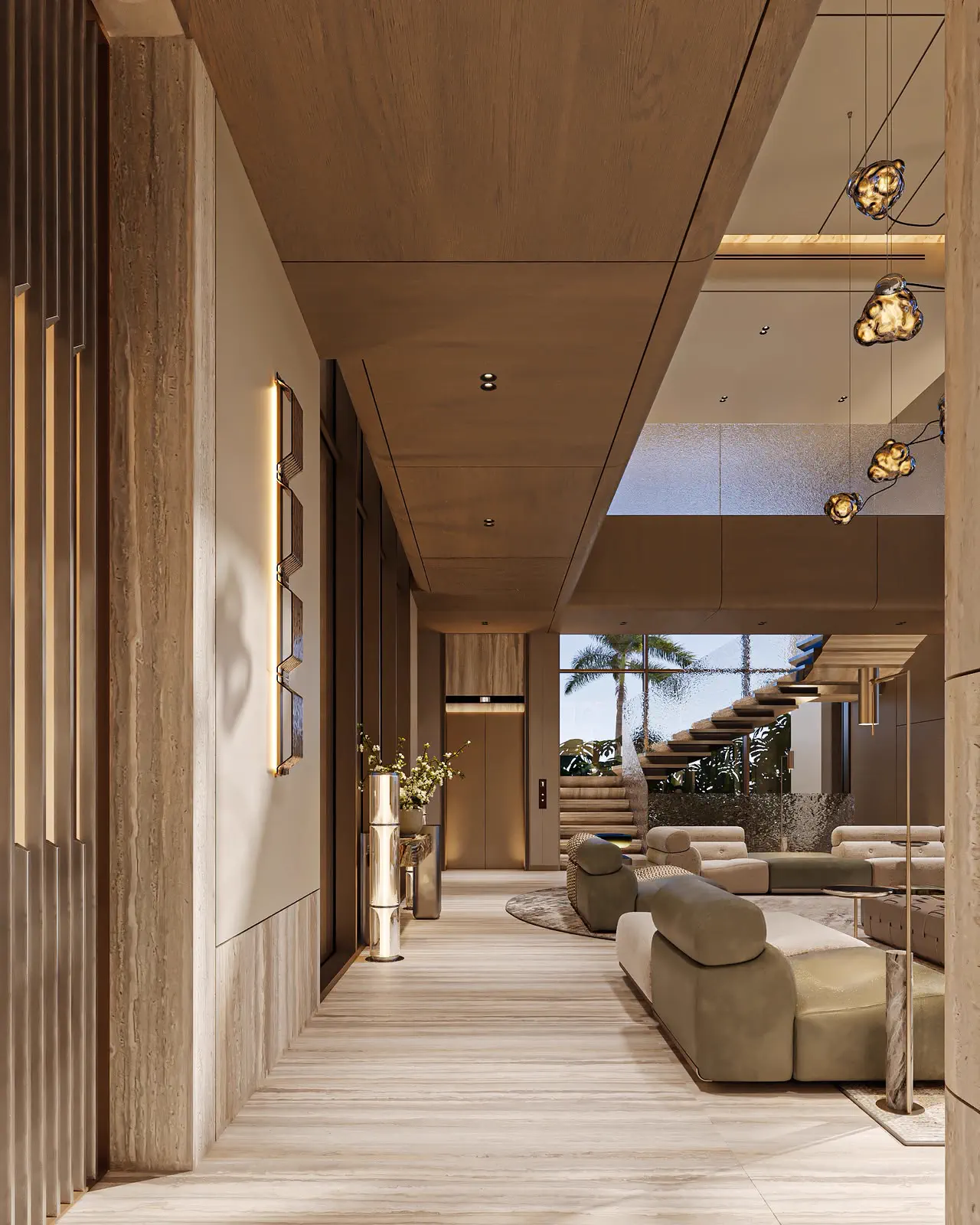 The Hittin Villa: Gallery Corridor, view 2 of 2