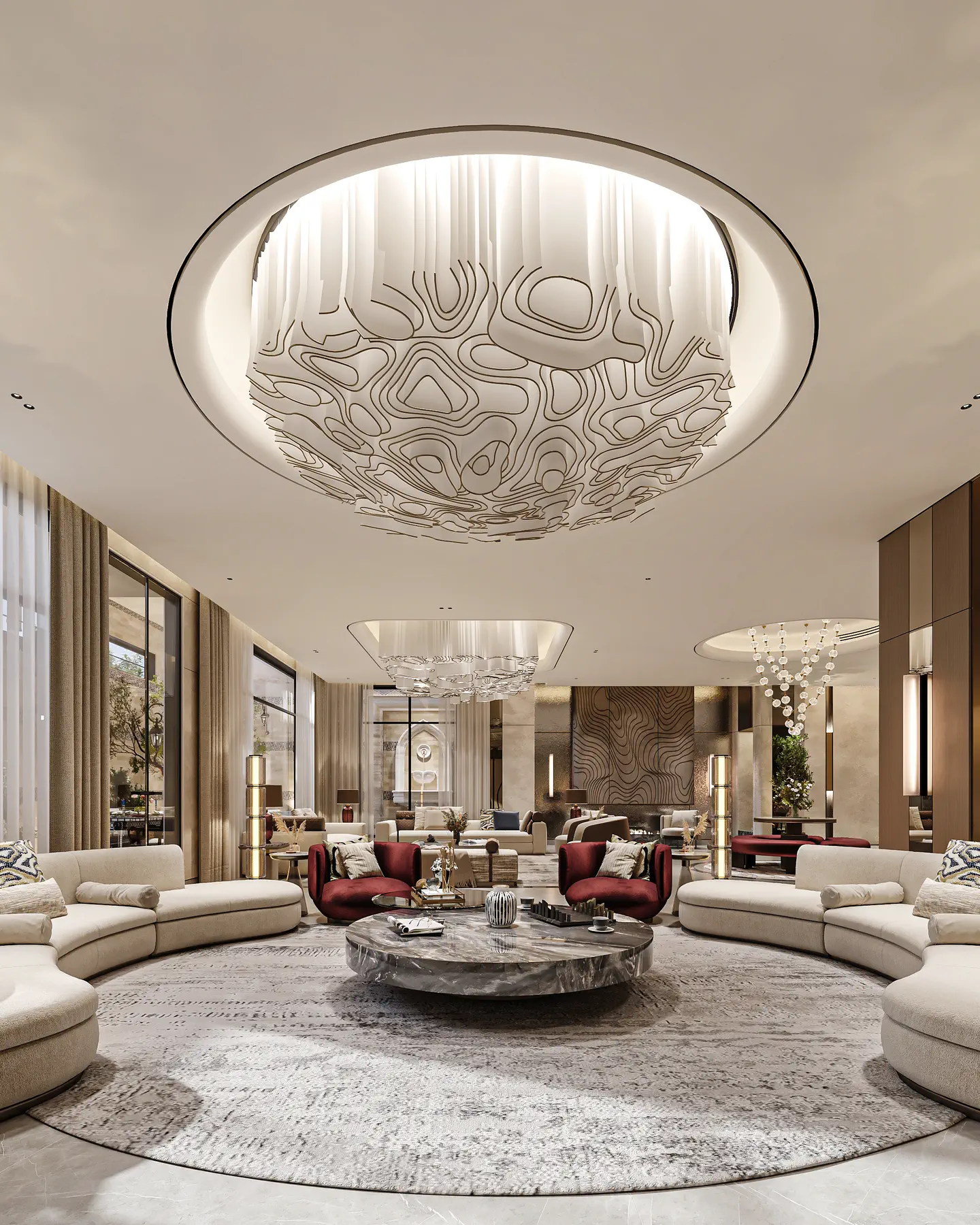 Kuwait Residence: Living Room, view 1 of 3